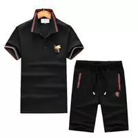 swim short and t-shirt gucci survetement running embroidery bee